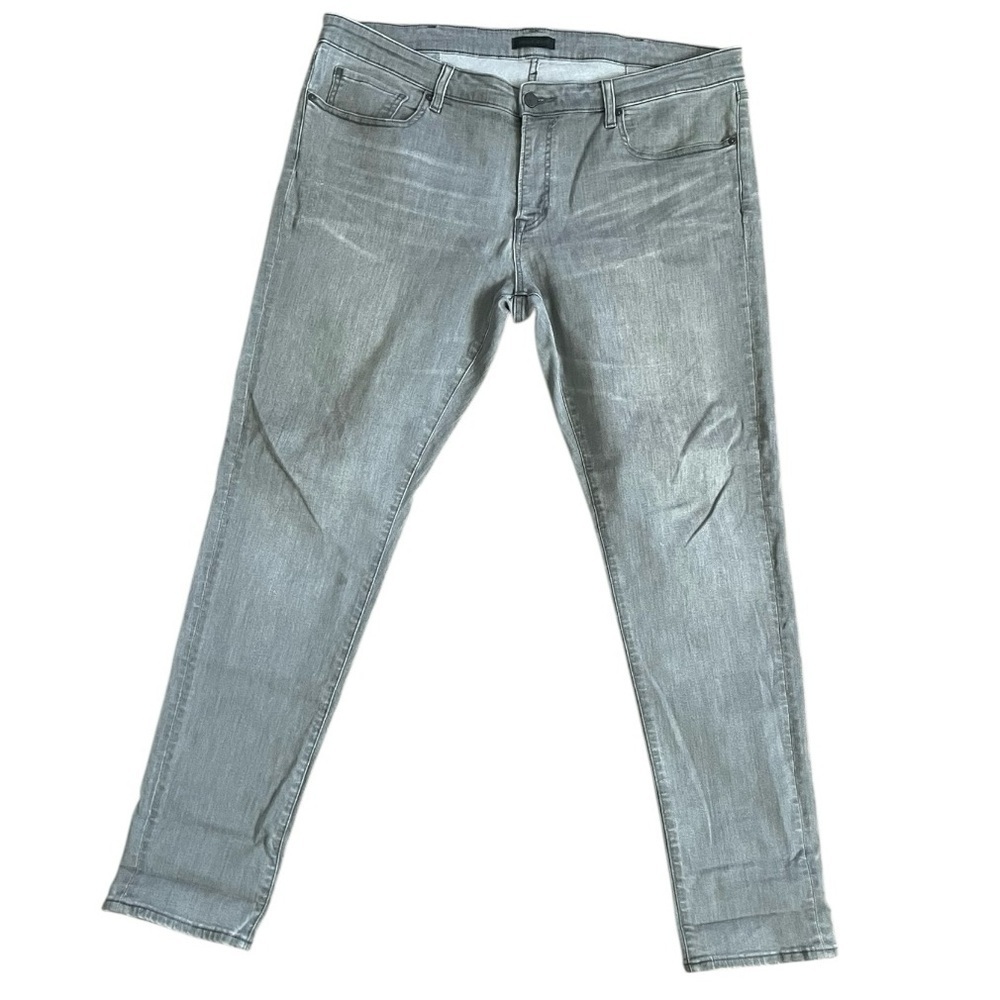 Uniqlo Jeans Men Skinny Tapered Ultra Stretch Low Rise 40x34 Hipster Casual Tall